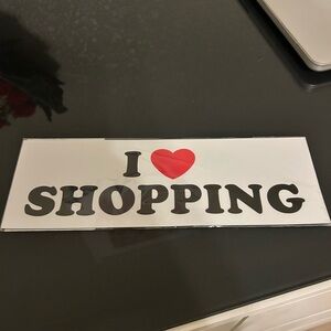 I Love Shopping Wall Decal